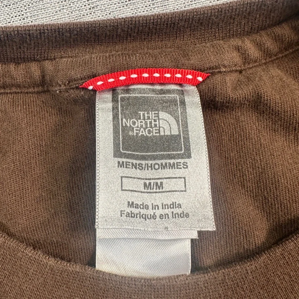 The North Face Base Layer Shirt Men M Brown Long Sleeve Crewneck Outdoors Casual